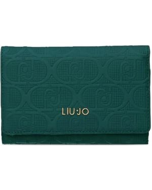 Liu Jo Embossed-Logo Trifold Wallet - Green