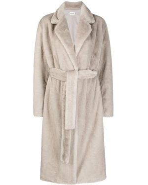 P.A.R.O.S.H. Mantel Aus Faux Shearling - Natur