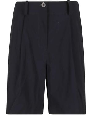 Rrd Short À Design Plissé - Bleu