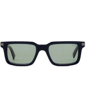 ZEGNA Zonnebril Met Rechthoekig Montuur - Blauw