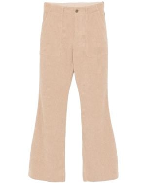 Jejia Ribbed flared trousers - Natur