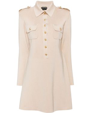 Tom Ford Ribbed Mini Dress - Natural