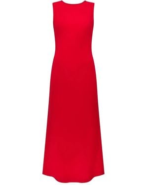 Another Tomorrow Vestido midi con espalda desbocada - Rojo