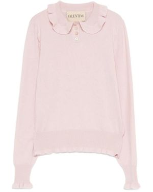 Valentino Garavani Ruffled Collar Sweater - Pink