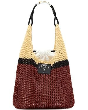 Plan C Sac À Main En Lin - Red