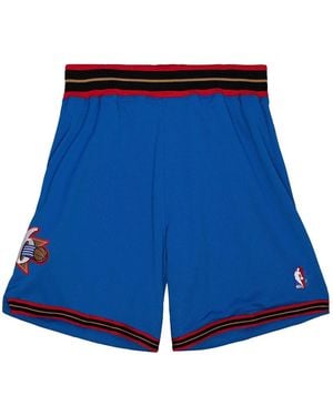 Mitchell & Ness Philadelphia 76Ers Royal 1999-00 Alternate Authentic Basketball Shorts - Blue