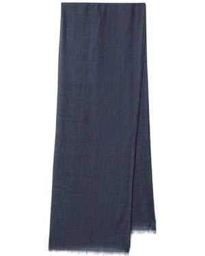 Loro Piana Brina Schal Mit Fransen - Blau
