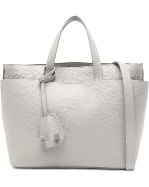 Fabiana Filippi Pebble-Grain Tote Bag - Grey