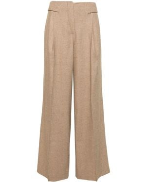 Remain Wide-Leg Textured Pants - Natural