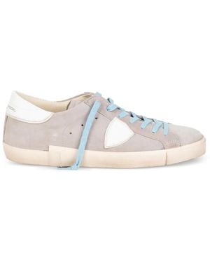 Philippe Model Logo-patch suede sneakers - Weiß