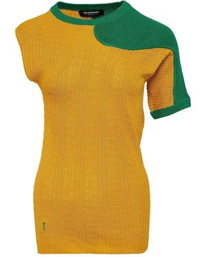 Kiko Kostadinov Asymmetric Knitted T-Shirt - Yellow