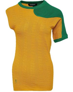 Kiko Kostadinov Asymmetric Knitted T-Shirt - Yellow