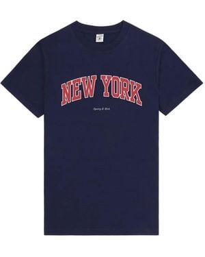 Sporty & Rich New York Ivy T-Shirt - Blue
