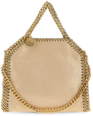 Stella McCartney Tiny Falabella Chain-Trim Tote Bag - Natural