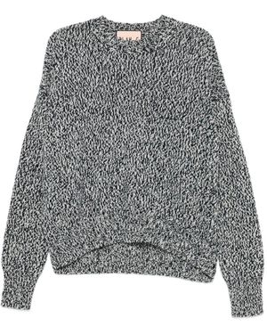 Plan C Muliné Pullover Mit Rundem Ausschnitt - Grau