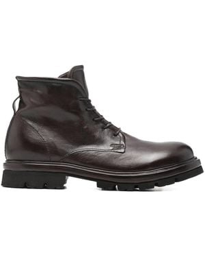 A.s.98 Schnürstiefel aus Leder - Schwarz
