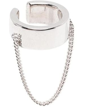 Tom Wood Id Chain-Embellished Ear Cuff - White