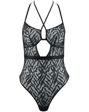 Aubade Moonlight Shadow Body Mit Stickerei - Weiß