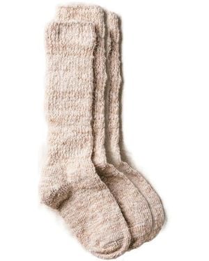 yahae Garabou Slipper Socks - Natural