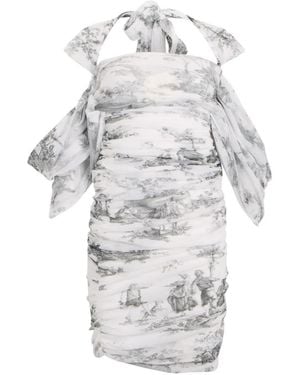 Philosophy Di Lorenzo Serafini Ruched-Detail Mini Dress - White