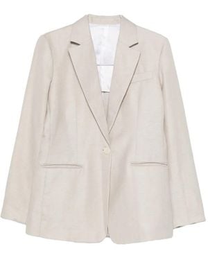 PT Torino Lidia Single-Breasted Notched-Lapels Blazer - White