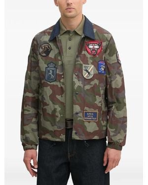 Aeronautica Militare Camouflage Patched Jacket - Grey