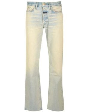 Fear Of God Collection 8 Raw-Hem Jeans - White