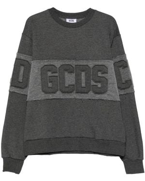 Gcds Felpa Con Applicazione Logo - Grigio