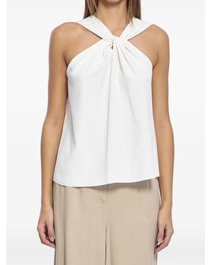 FEDERICA TOSI Crossed Oberteil mit Knoten - Weiß