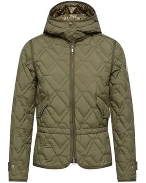 Moncler Lilas Geometric-Quilted Jacket - Green