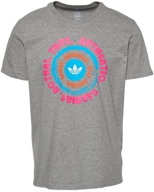 adidas Originals Logo-Print T-Shirt - Gray