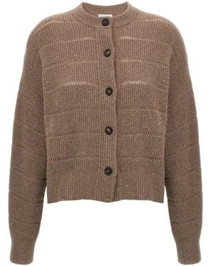 Brunello Cucinelli Ribbed cardigan - Braun