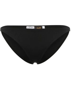 Loewe X Paula Ibiza Bas De Bikini À Motif Anagram - Noir