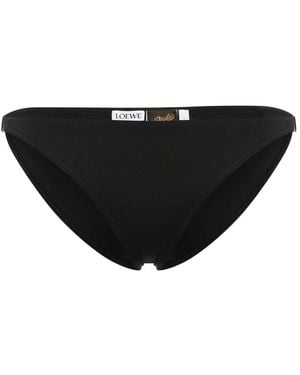 Loewe X Paula's Ibiza Bikinihöschen Mit Anagram-Motiv - Schwarz