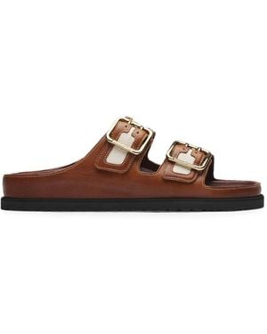 Birkenstock Arizona Bold Canvas Sandals - Brown