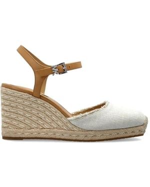MICHAEL Michael Kors Frayed Ankle Strap Espadrilles - White