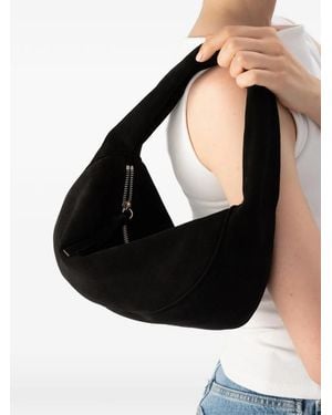 BY FAR Maxi Cush Leather Shoulder Bag - Black