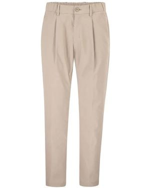 Herno Pantalon À Design Plissé - Natural