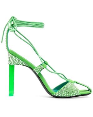 The Attico Adele Laceup Pump 105Mm - Green
