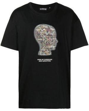 Mostly Heard Rarely Seen Graphic-Print Stretch-Cotton T-Shirt - Black