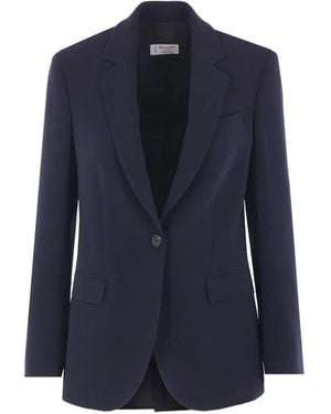 Alberto Biani Single-Breasted Blazer - Blue