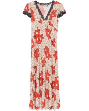 RIXO London Sandrine Lace-Trimmed Dress - Red