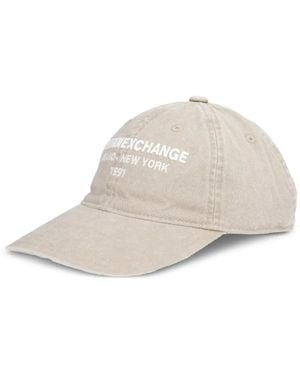 ARMANI EXCHANGE Logo-Embroidered Baseball Cap - White