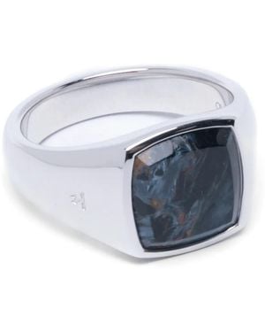 Tom Wood Kay Signet Ring - Blue