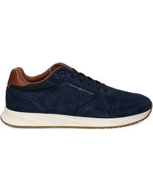 Tommy Hilfiger Suede-leather sneakers - Blau