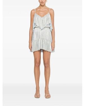 Nissa Ruffled Mini Dress - White