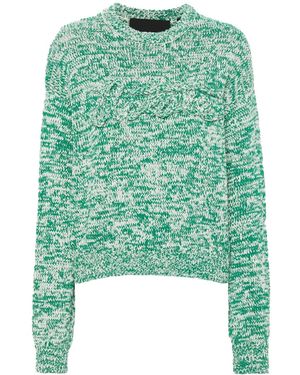 ROTATE BIRGER CHRISTENSEN Maglione Con Logo 3D - Verde