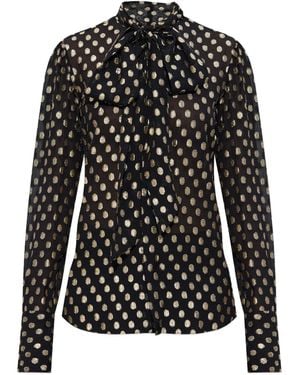 DSquared² Polka-Dot Tie Shirt - Black