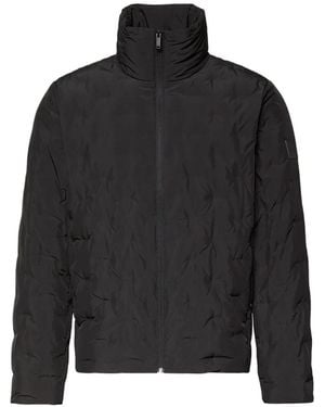 Calvin Klein Quilted High-Neck Zip-Up Jacket - Black