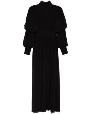 Saiid Kobeisy Pleated Midi Dress - Black